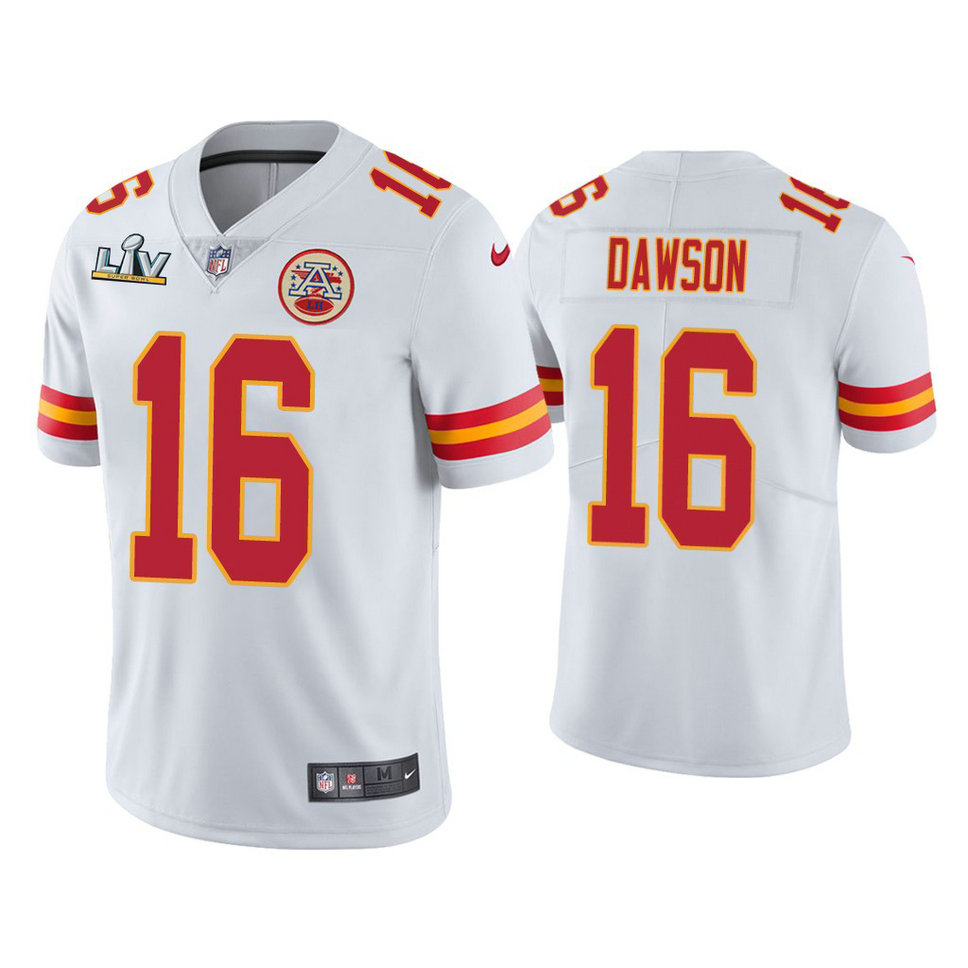 2021 Kansas City Chiefs #16 Len Dawson White Super Bowl LIV White Vapor Limited Jersey 2021 Kansas City Chiefs #16 Len Dawson White Super Bowl LIV White Vapor Limited Jersey
