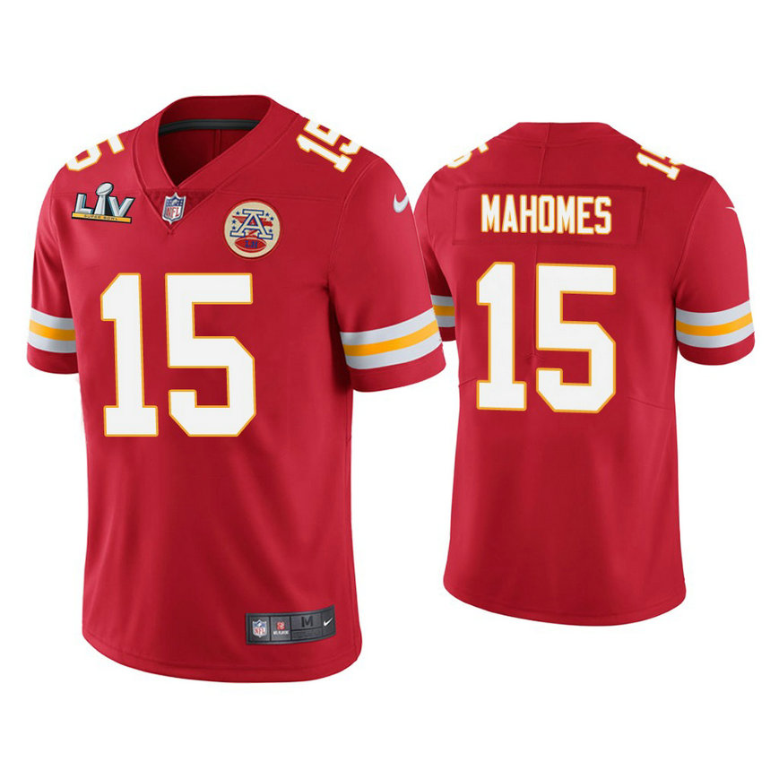 2021 Kansas City Chiefs #15 Patrick Mahomes Red Super Bowl LIV Red Vapor Limited Jersey 2021 Kansas City Chiefs #15 Patrick Mahomes Red Super Bowl LIV Red Vapor Limited Jersey