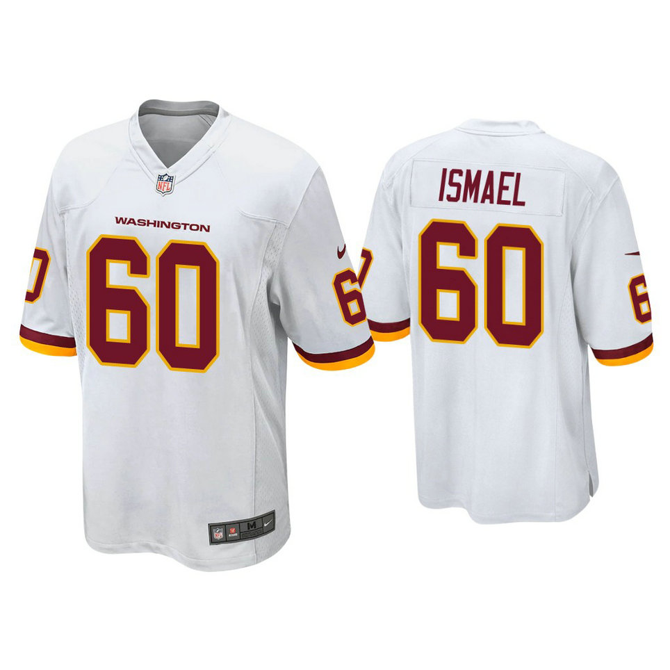 Washington Football Team #60 Keith Ismael White Game Jersey