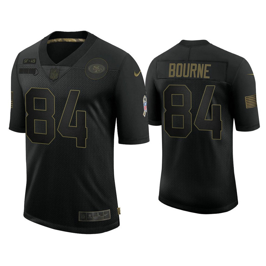 San Francisco 49ers #84 Kendrick Bourne Black 2020 Salute to Service Limited Jersey San Francisco 49ers #84 Kendrick Bourne Black 2020 Salute to Service Limited Jersey