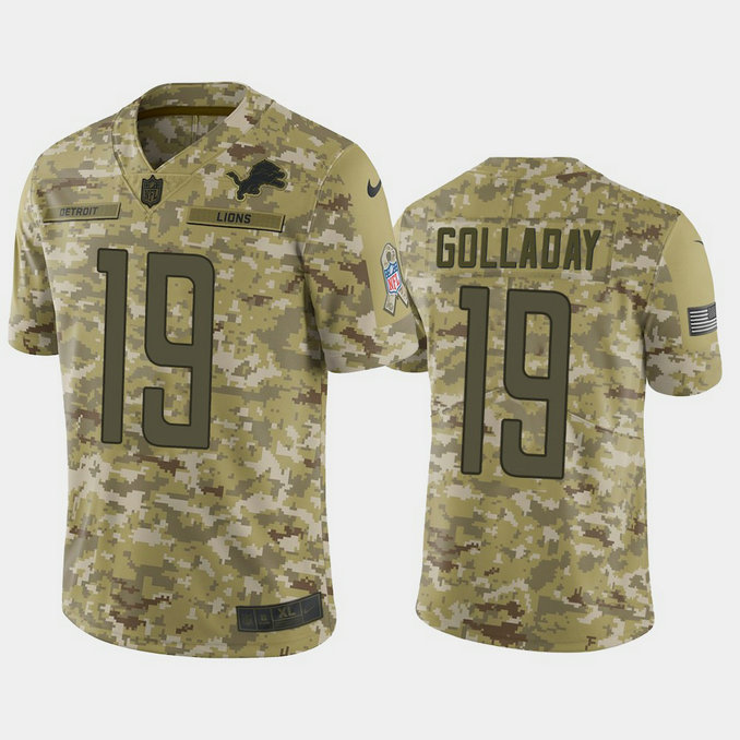 Detroit Lions Kenny Golladay #19 2018 Salute to Service Limited Camo Jersey