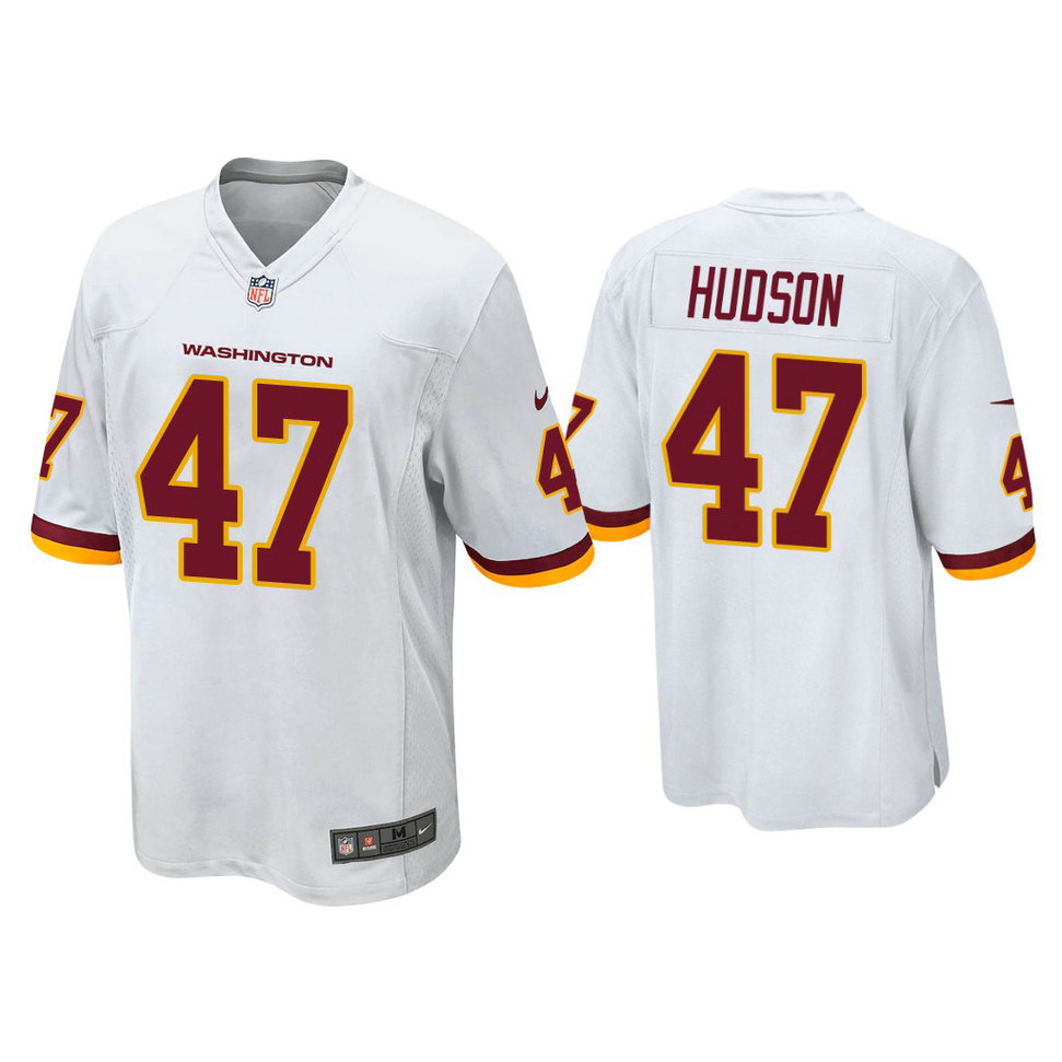 Washington Football Team #47 Khaleke Hudson White Game Jersey