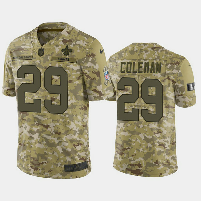 New Orleans Saints Kurt Coleman #29 2018 Salute to Service Limited Camo Jersey New Orleans Saints Kurt Coleman #29 2018 Salute to Service Limited Camo Jersey