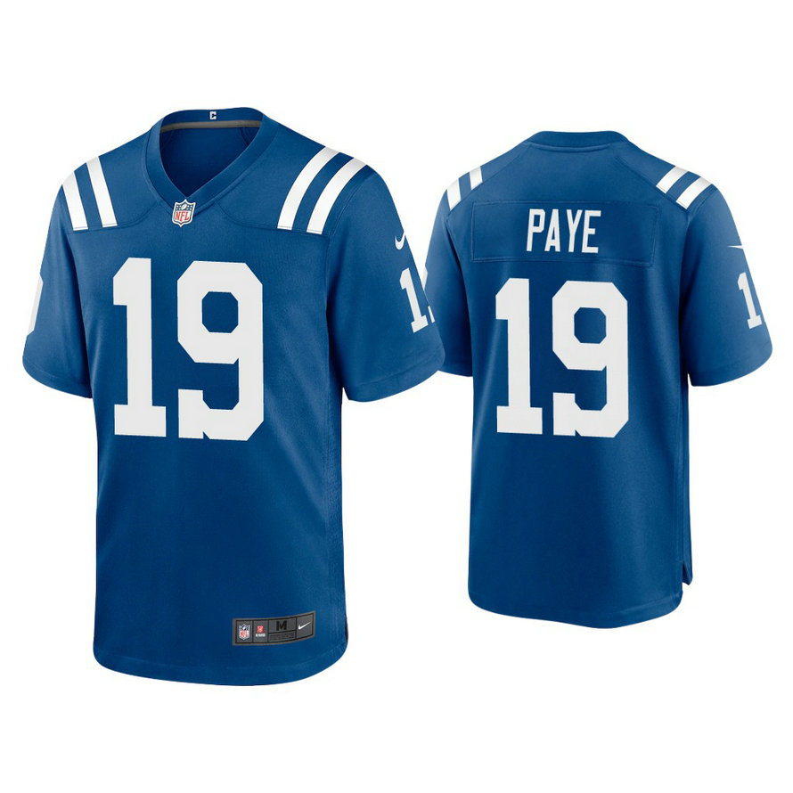 Indianapolis Colts #19 Kwity Paye Royal 2021 NFL Draft Game Jersey
