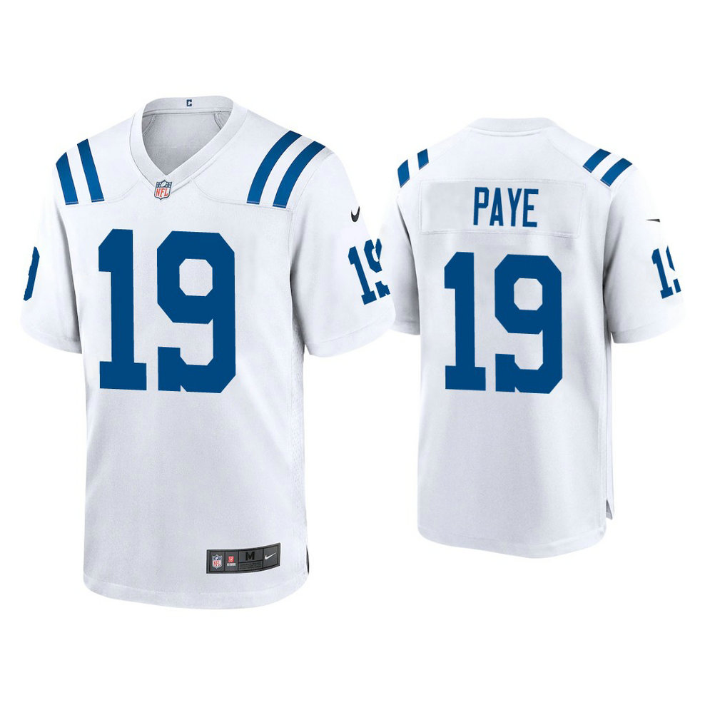 Indianapolis Colts #19 Kwity Paye White 2021 NFL Draft Game Jersey
