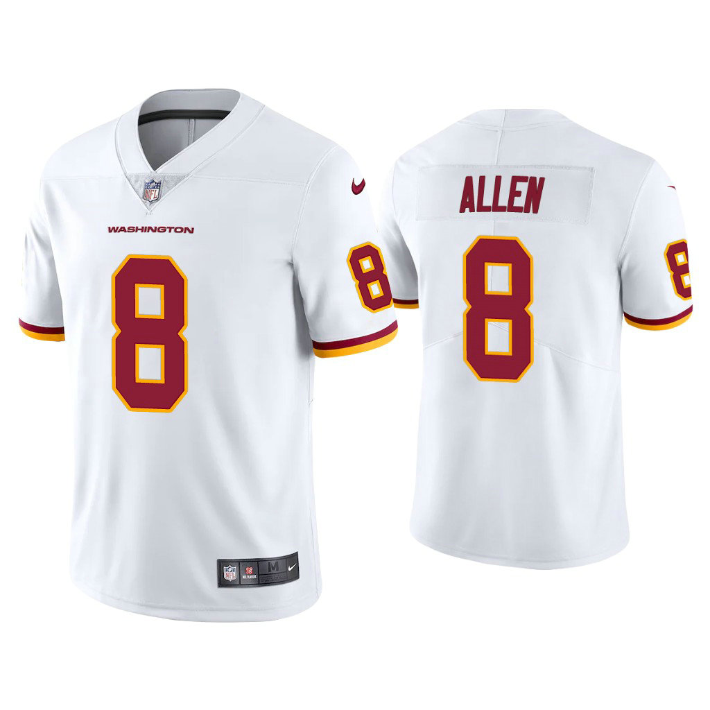 Washington Football Team #8 Kyle Allen White Vapor Limited Jersey Washington Football Team #8 Kyle Allen White Vapor Limited Jersey