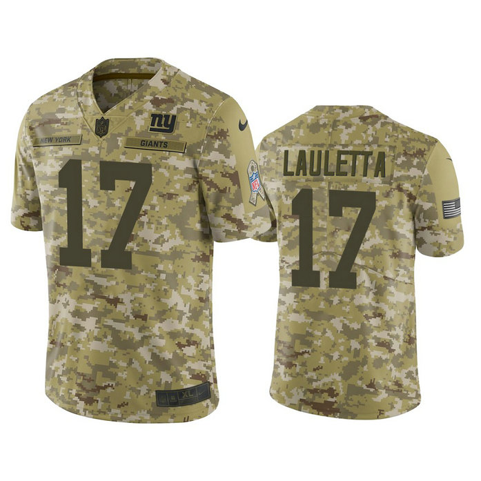 New York Giants Kyle Lauletta #17 2018 Salute to Service Limited Camo Jersey New York Giants Kyle Lauletta #17 2018 Salute to Service Limited Camo Jersey