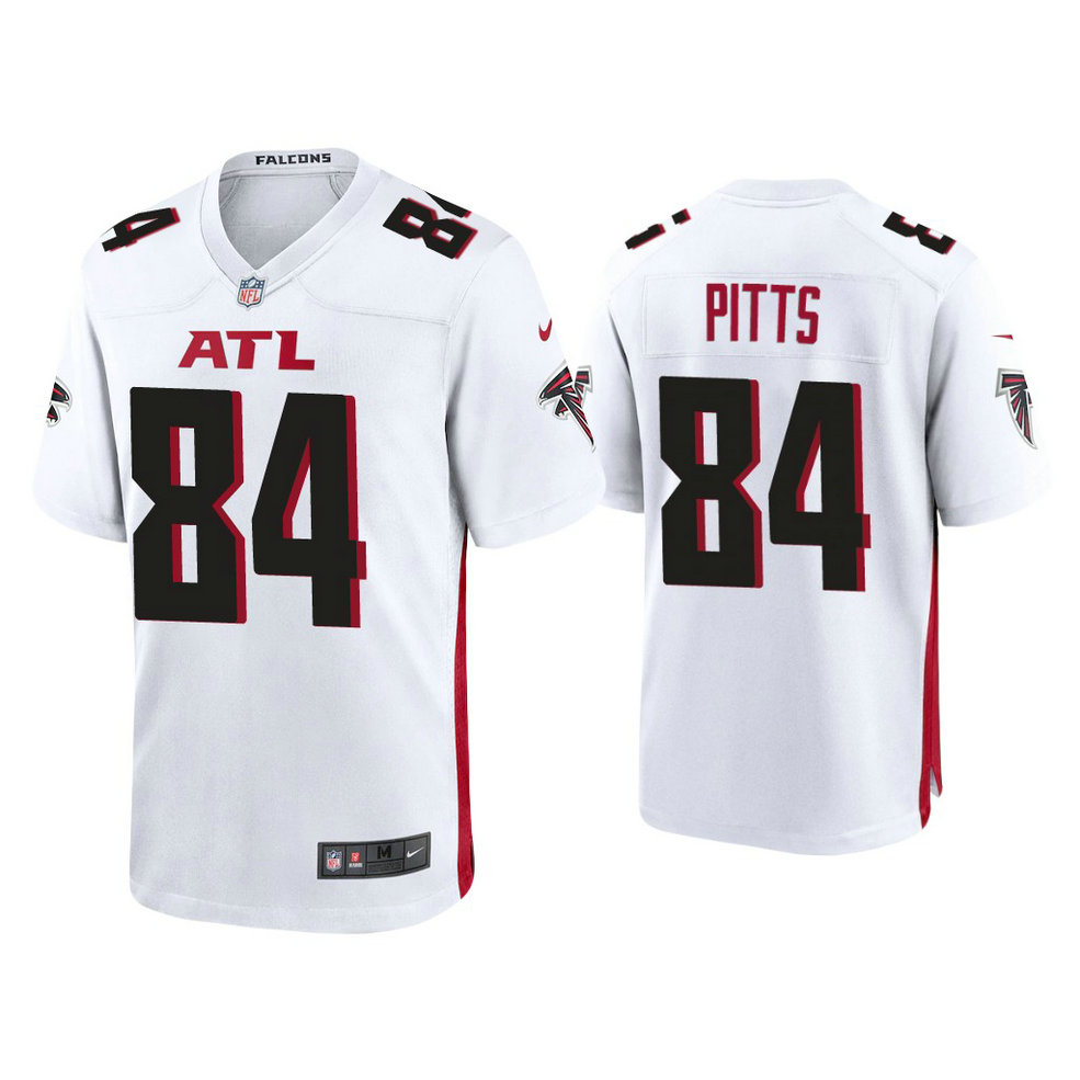 Atlanta Falcons #84 Kyle Pitts White 2021 NFL Draft Game Jersey Atlanta Falcons #84 Kyle Pitts White 2021 NFL Draft Game Jersey