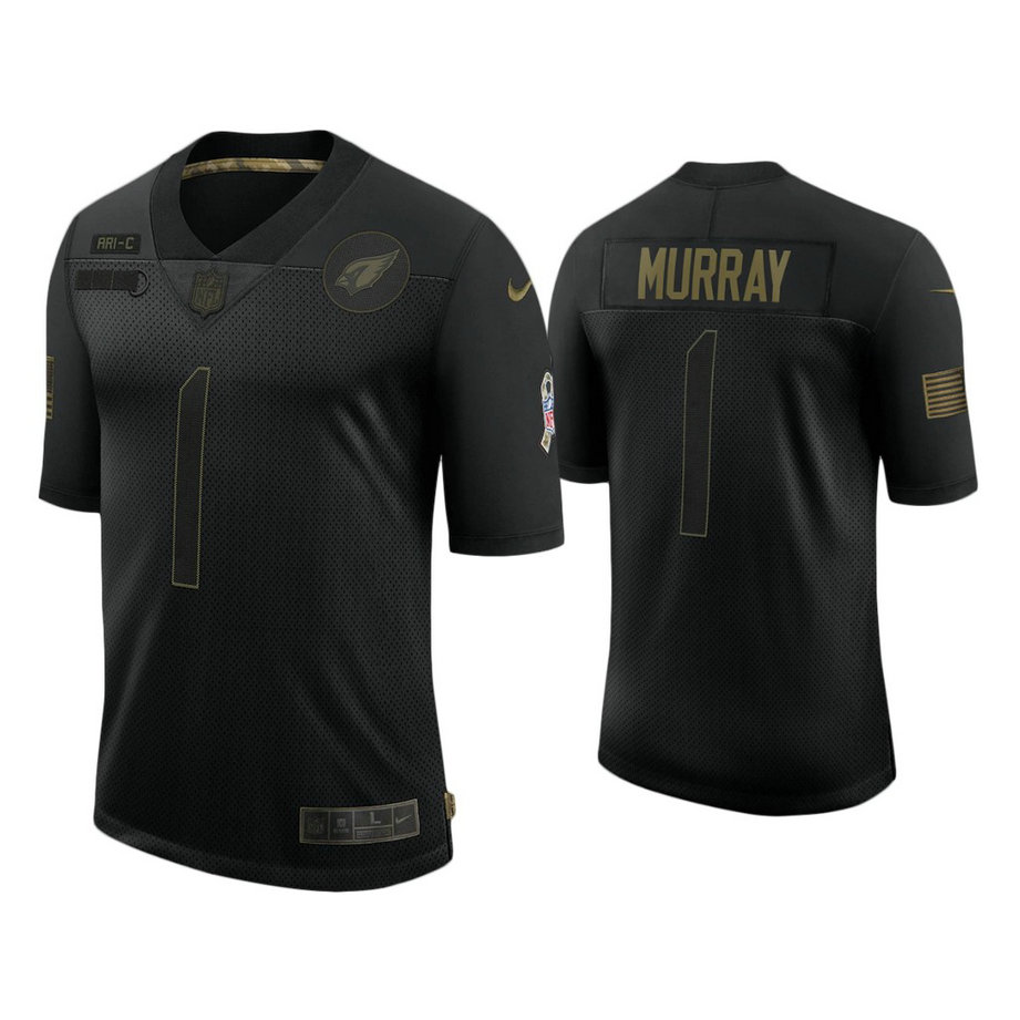 Arizona Cardinals #1 Kyler Murray Black 2020 Salute to Service Limited Jersey
