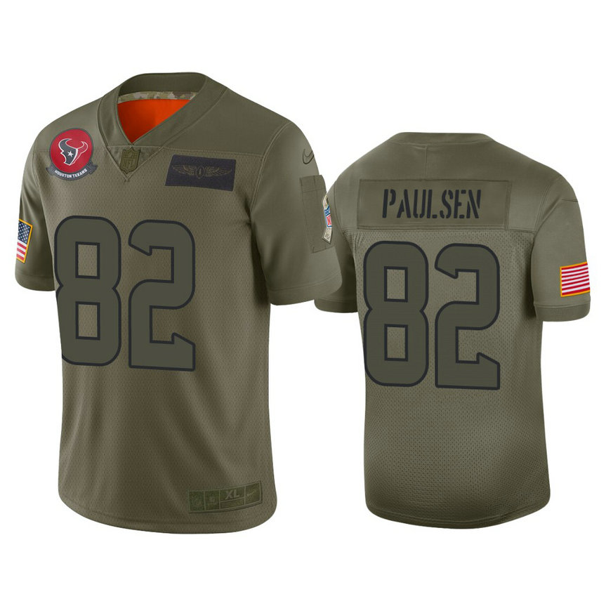 Houston Texans #82 Logan Paulsen Camo 2019 Salute to Service Limited Jersey