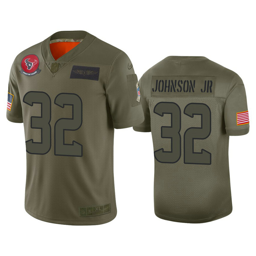 Houston Texans #32 Lonnie Johnson Jr. Camo 2019 Salute to Service Limited Jersey