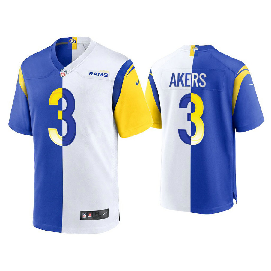 2021 Los Angeles Rams #3 Cam Akers Royal White Game Jersey 2021 Los Angeles Rams #3 Cam Akers Royal White Game Jersey