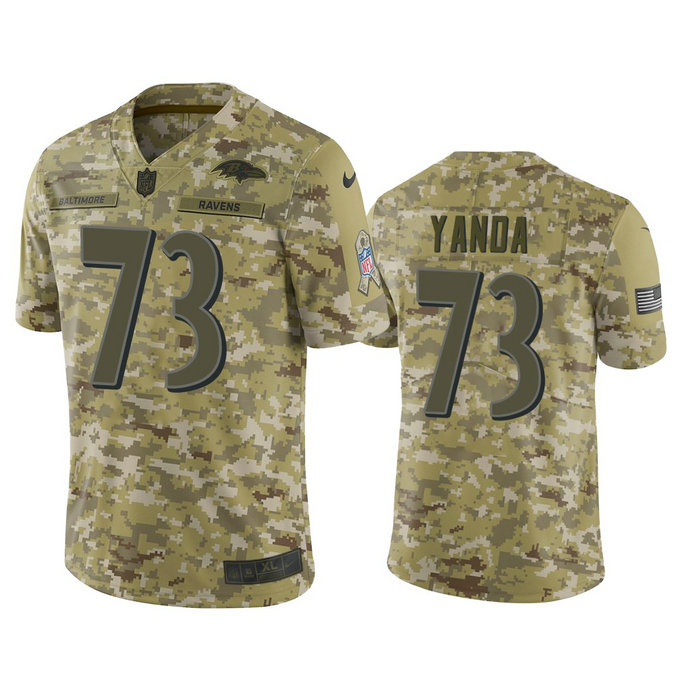 Baltimore Ravens Marshal Yanda #73 2018 Salute to Service Limited Camo Jersey