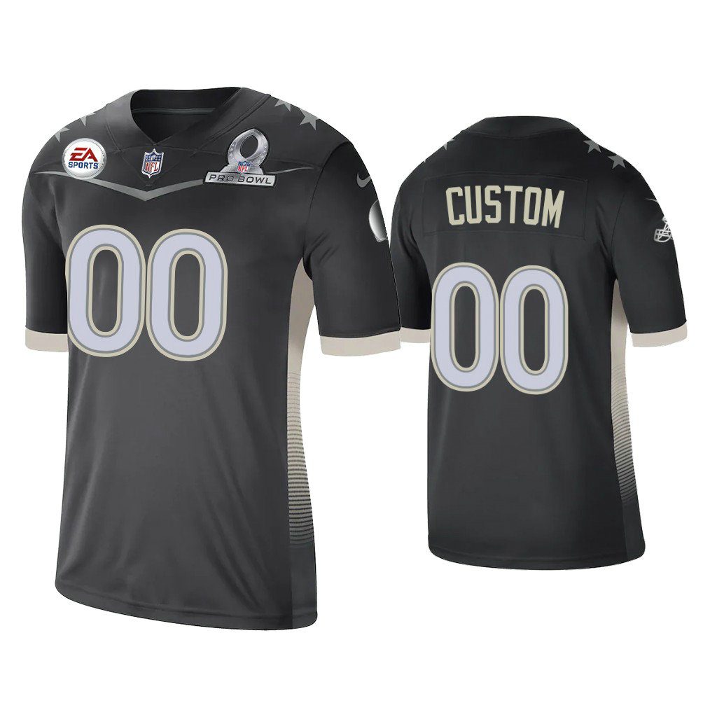 Custom Cleveland Browns #00 2021 AFC Pro Bowl Game Anthracite Jersey