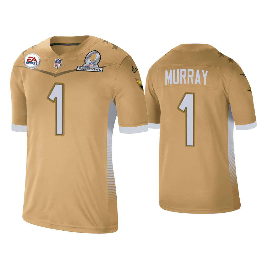 Arizona Cardinals #1 Kyler Murray Gold 2021 NFC Pro Bowl Game Jersey