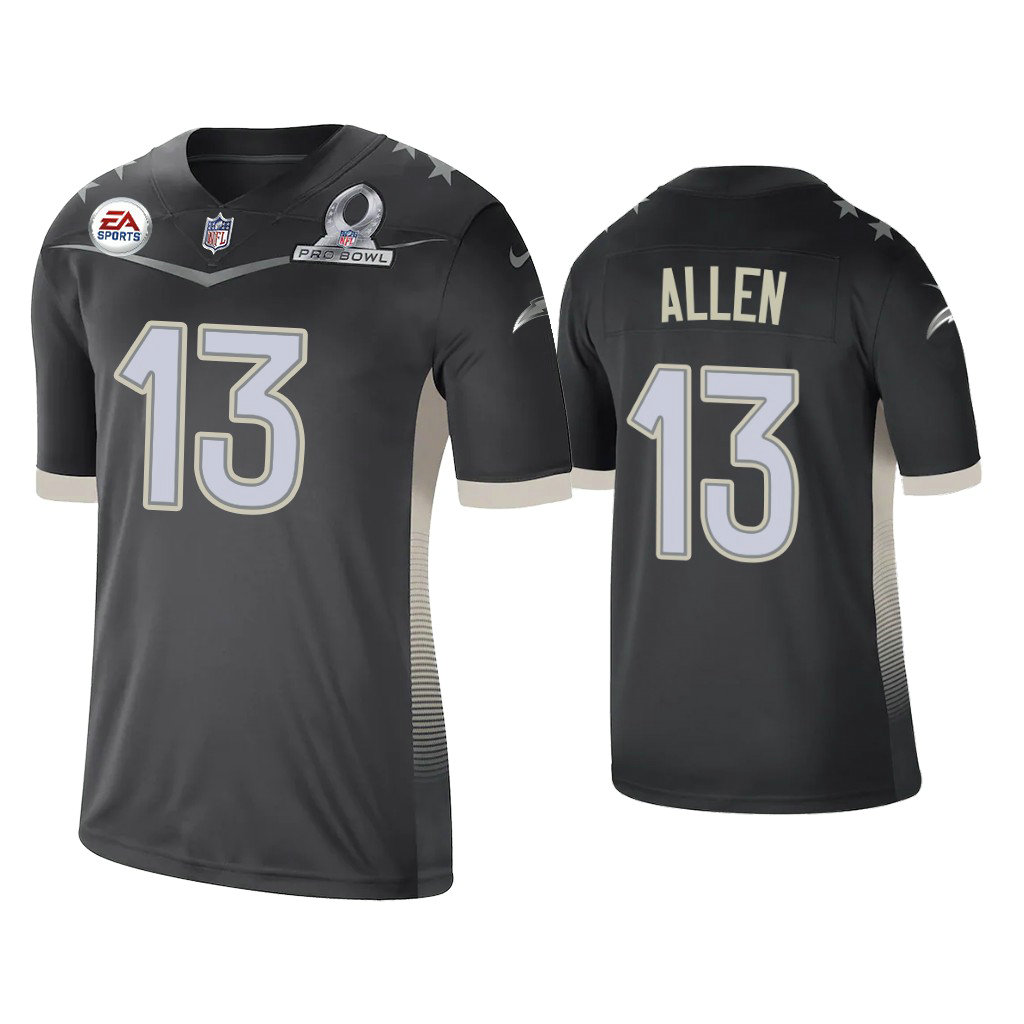 Los Angeles Chargers #13 Keenan Allen 2021 AFC Pro Bowl Game Anthracite Jersey Los Angeles Chargers #13 Keenan Allen 2021 AFC Pro Bowl Game Anthracite Jersey
