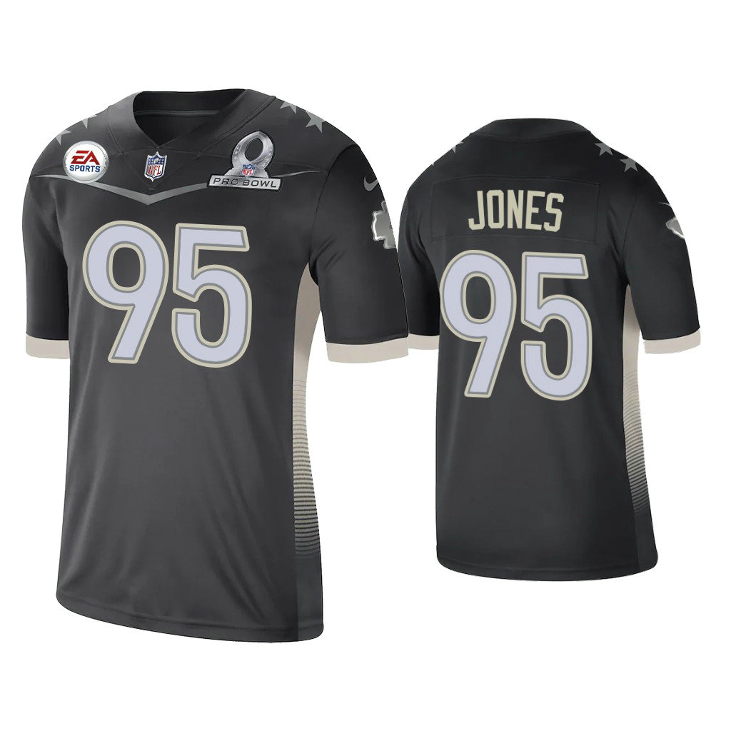 Kansas City Chiefs #95 Chris Jones 2021 AFC Pro Bowl Game Anthracite Jersey Kansas City Chiefs #95 Chris Jones 2021 AFC Pro Bowl Game Anthracite Jersey