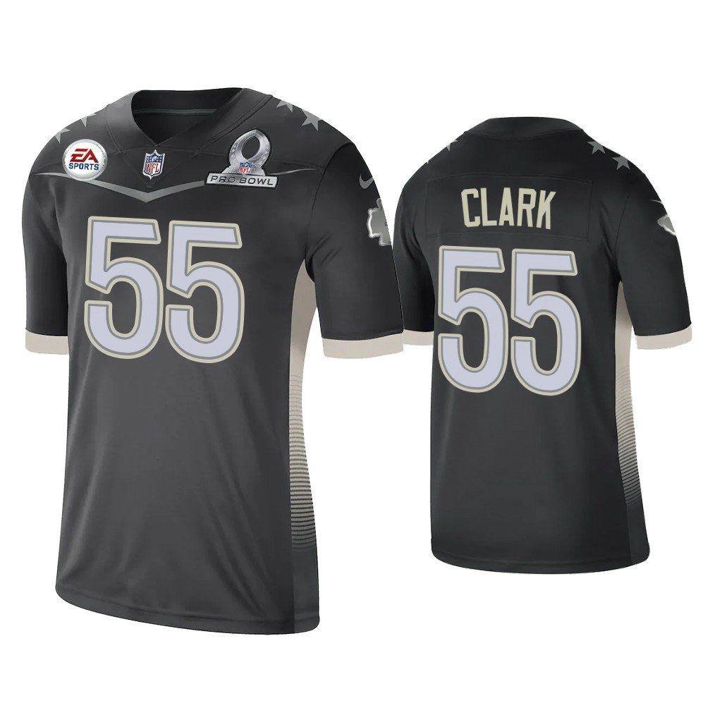 Kansas City Chiefs #55 Frank Clark 2021 AFC Pro Bowl Game Anthracite Jersey