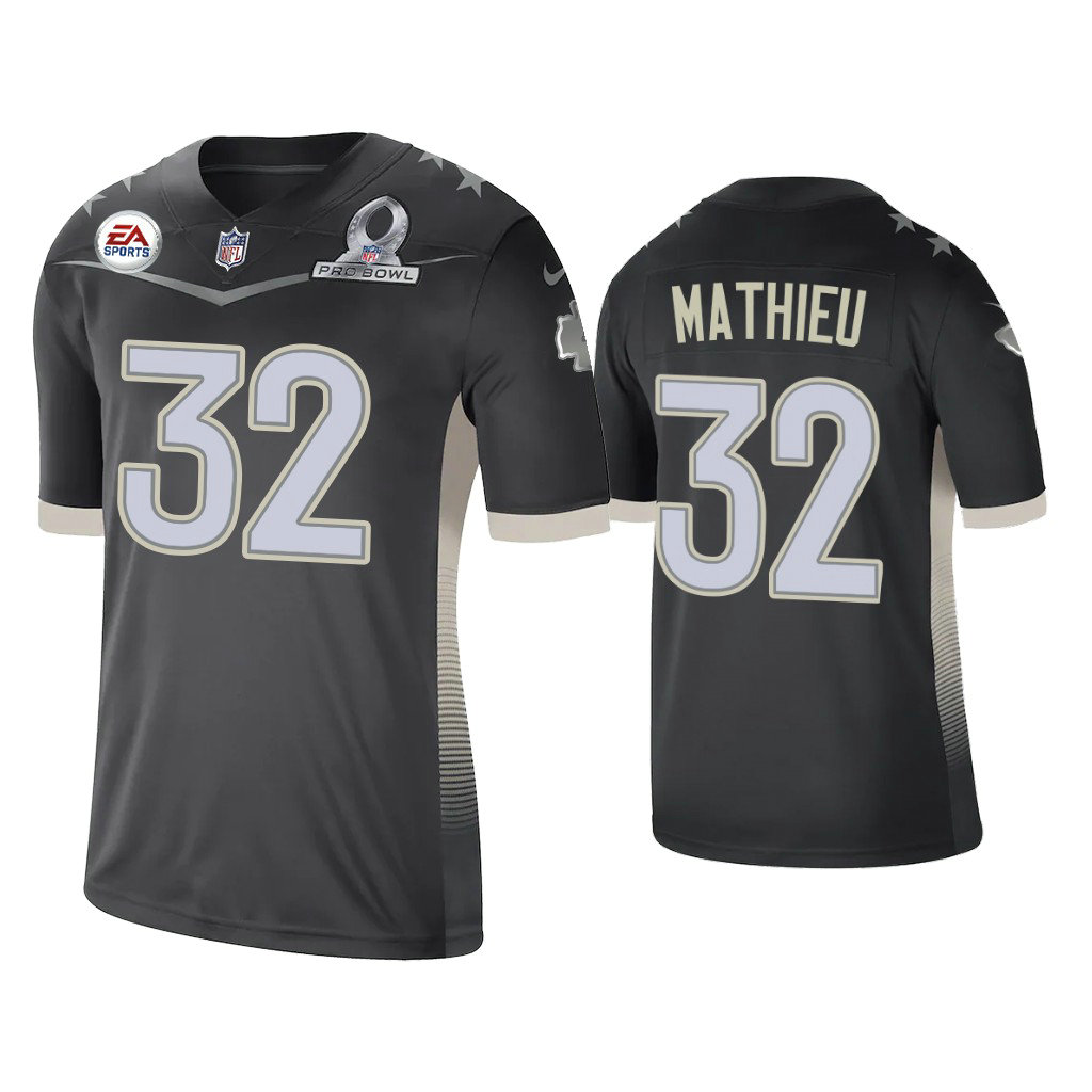 Kansas City Chiefs #32 Tyrann Mathieu 2021 AFC Pro Bowl Game Anthracite Jersey Kansas City Chiefs #32 Tyrann Mathieu 2021 AFC Pro Bowl Game Anthracite Jersey