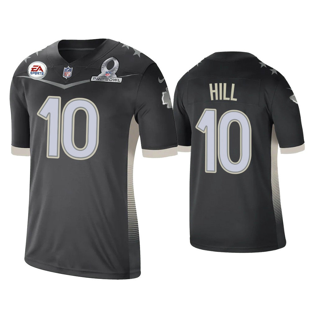 Kansas City Chiefs #10 Tyreek Hill 2021 AFC Pro Bowl Game Anthracite Jersey Kansas City Chiefs #10 Tyreek Hill 2021 AFC Pro Bowl Game Anthracite Jersey