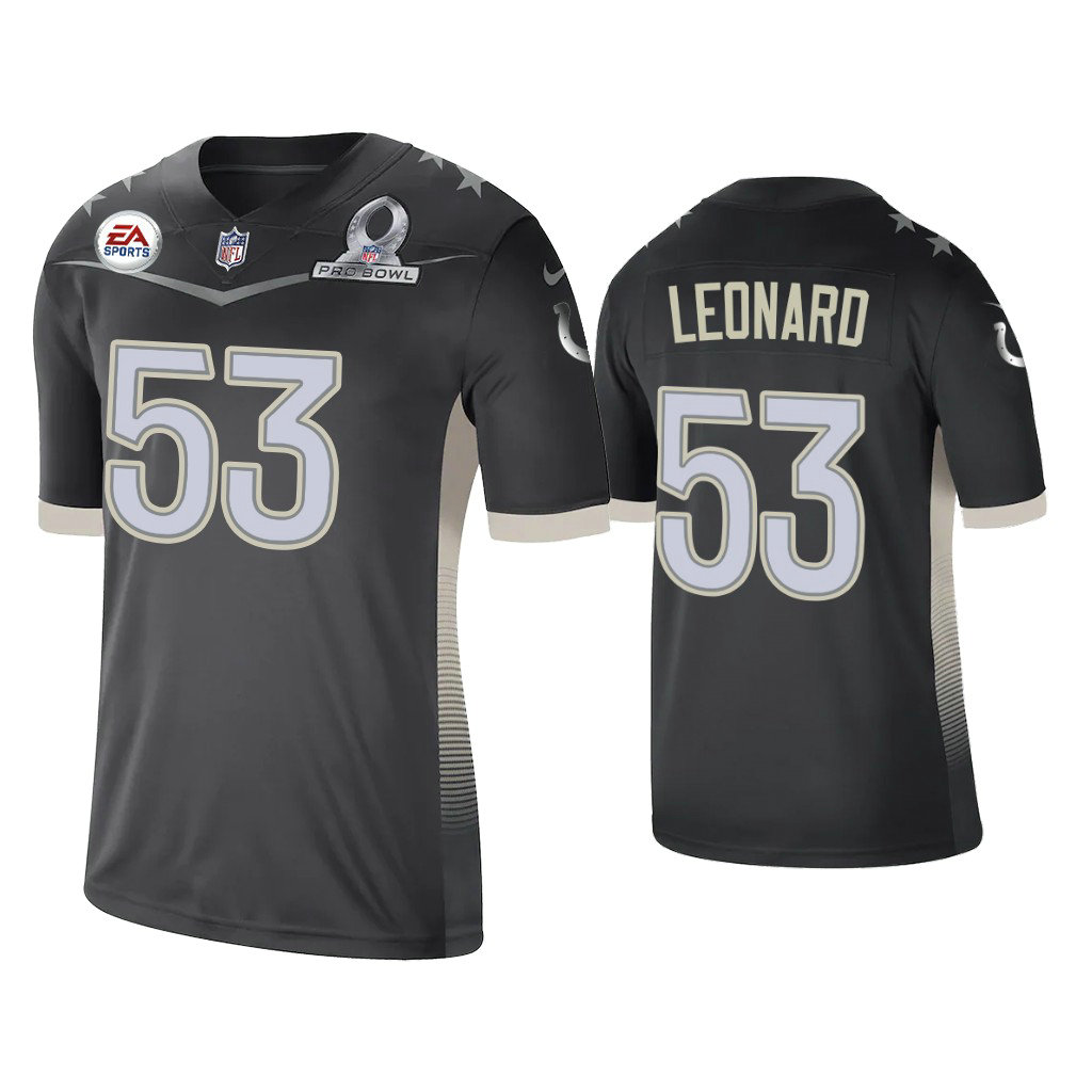 Indianapolis Colts #53 Darius Leonard 2021 AFC Pro Bowl Game Anthracite Jersey Indianapolis Colts #53 Darius Leonard 2021 AFC Pro Bowl Game Anthracite Jersey