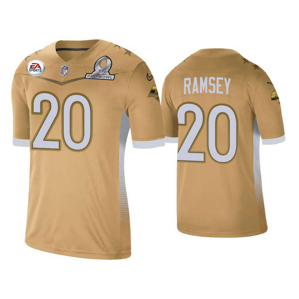 Los Angeles Rams #20 Jalen Ramsey Gold 2021 NFC Pro Bowl Game Jersey