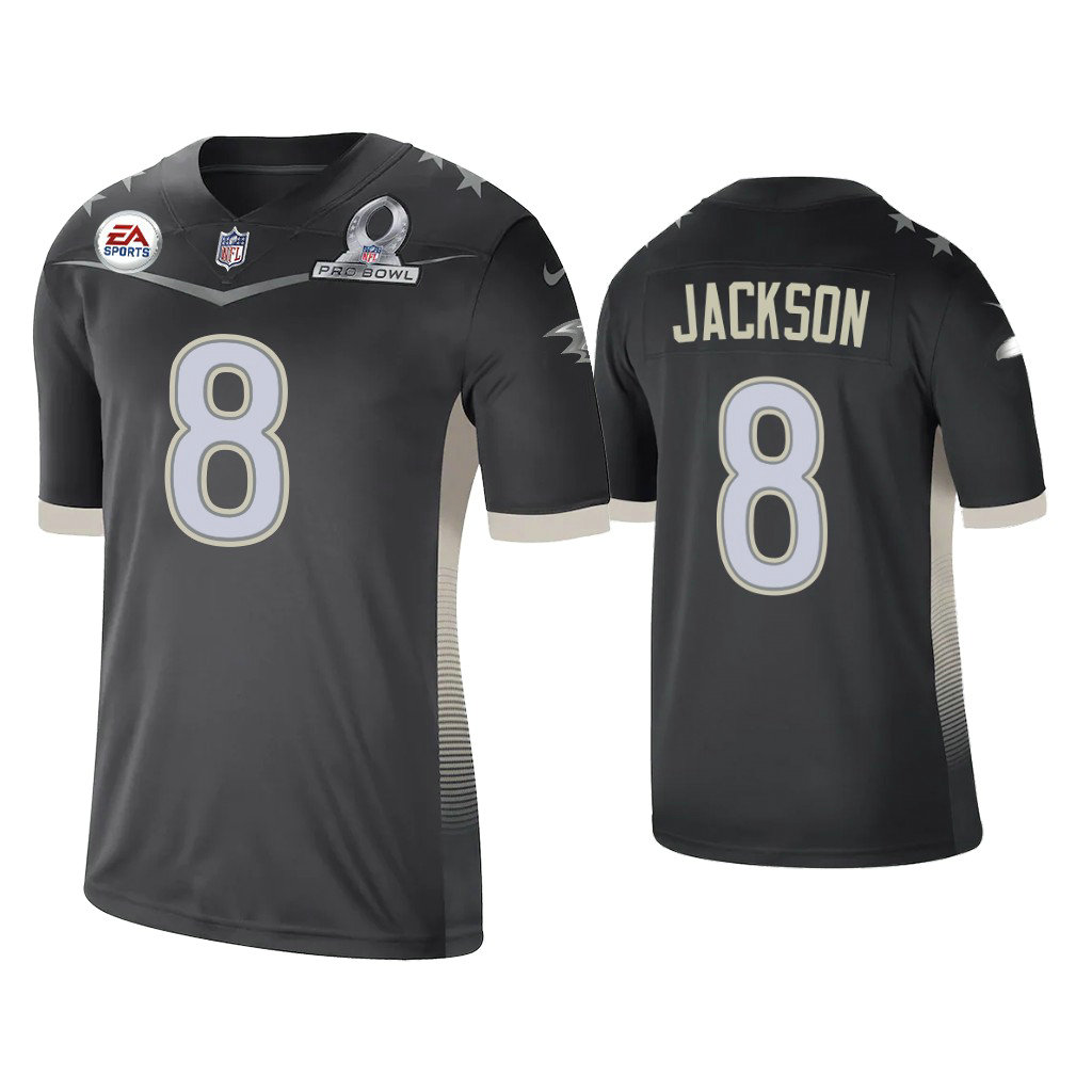 Baltimore Ravens #8 Lamar Jackson 2021 AFC Pro Bowl Game Anthracite Jersey Baltimore Ravens #8 Lamar Jackson 2021 AFC Pro Bowl Game Anthracite Jersey