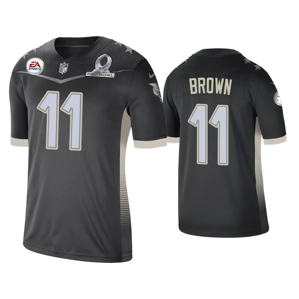 Tennessee Titans #11 A.J. Brown 2021 AFC Pro Bowl Game Anthracite Jersey Tennessee Titans #11 A.J. Brown 2021 AFC Pro Bowl Game Anthracite Jersey