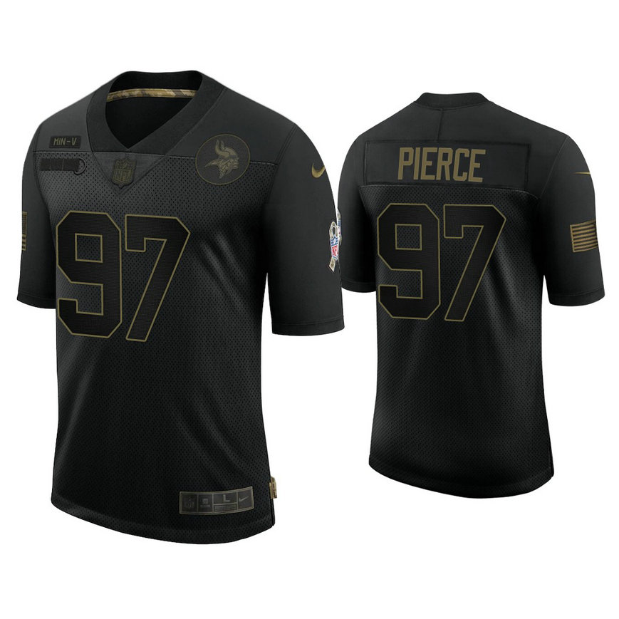 Minnesota Vikings #97 Michael Pierce Black 2020 Salute to Service Limited Jersey Minnesota Vikings #97 Michael Pierce Black 2020 Salute to Service Limited Jersey