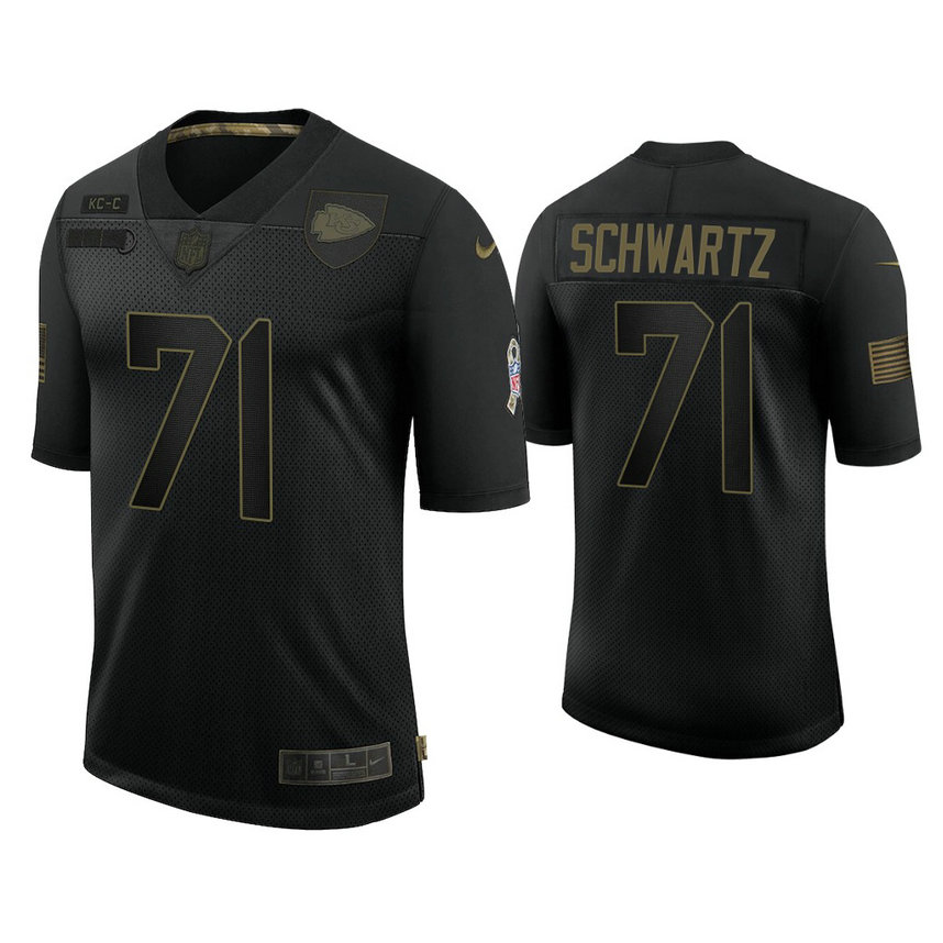 Kansas City Chiefs #71 Mitchell Schwartz Black 2020 Salute to Service Limited Jersey Kansas City Chiefs #71 Mitchell Schwartz Black 2020 Salute to Service Limited Jersey