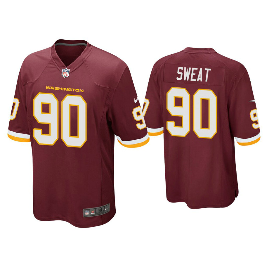 Washington Football Team #90 Montez Sweat Burgundy Game Jersey