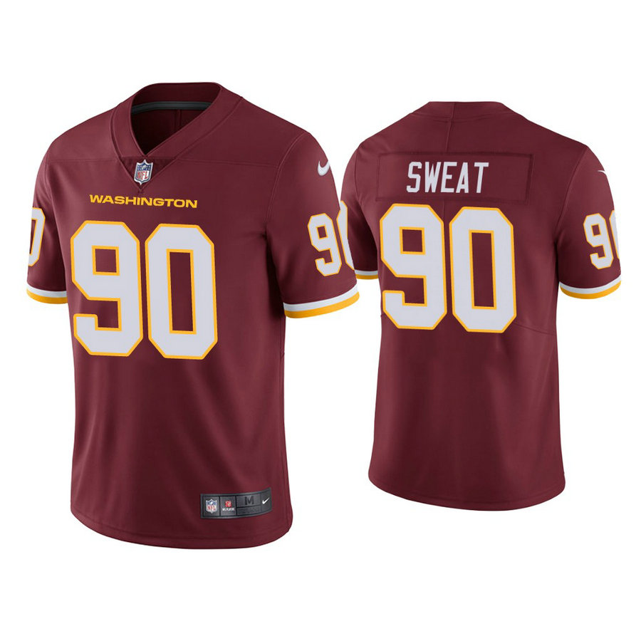 Washington Football Team #90 Montez Sweat Burgundy Vapor Limited Jersey