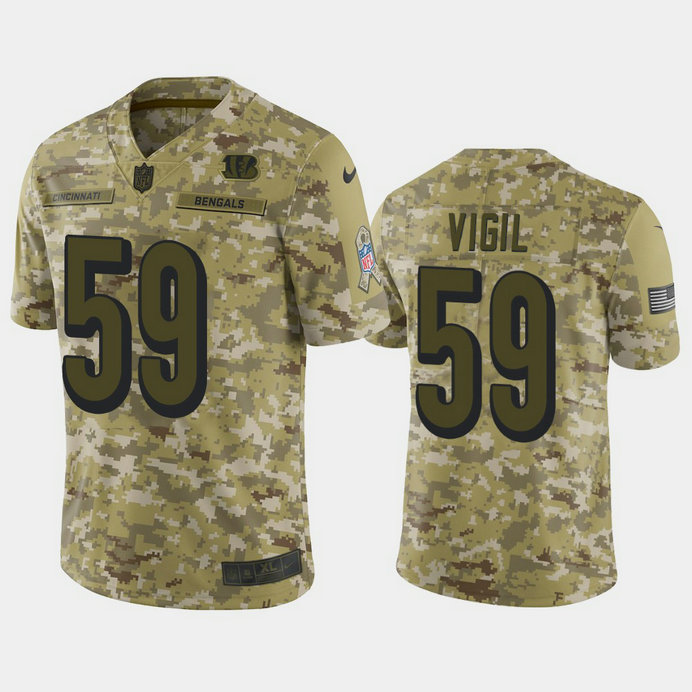 Cincinnati Bengals Nick Vigil #59 2018 Salute to Service Limited Camo Jersey Cincinnati Bengals Nick Vigil #59 2018 Salute to Service Limited Camo Jersey