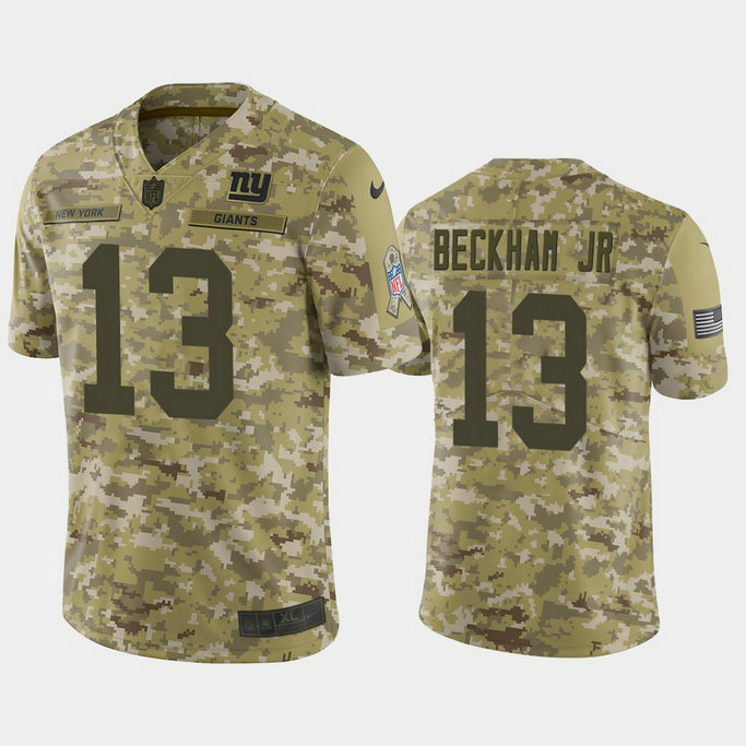 New York Giants Odell Beckham Jr #13 2018 Salute to Service Limited Camo Jersey New York Giants Odell Beckham Jr #13 2018 Salute to Service Limited Camo Jersey