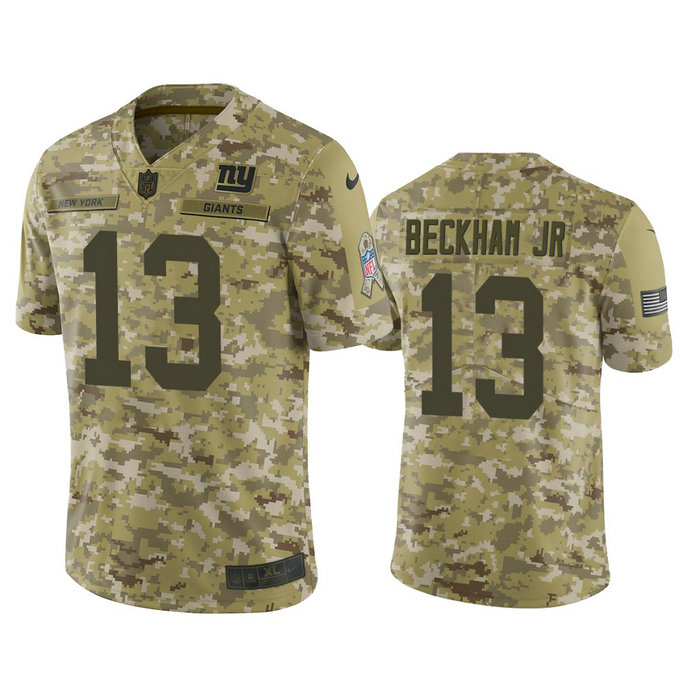 New York Giants Odell Beckham Jr. #13 Camo Jersey 2018 Salute to Service New York Giants Odell Beckham Jr. #13 Camo Jersey 2018 Salute to Service