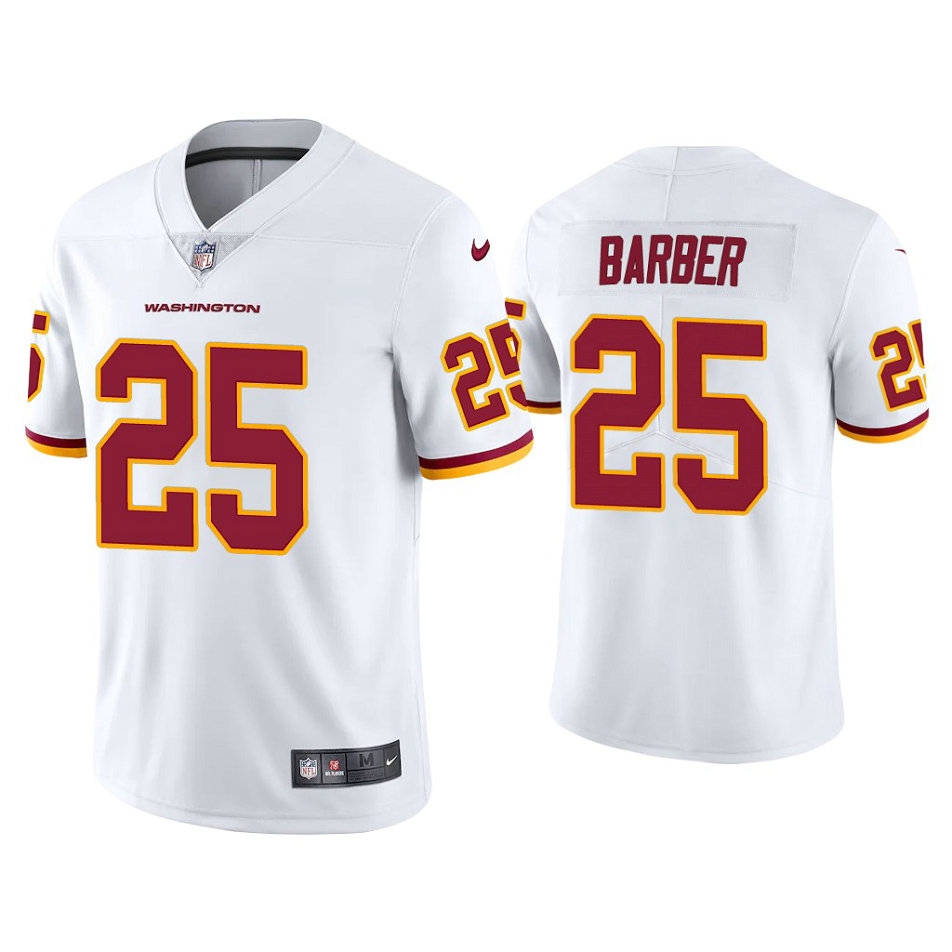 Washington Football Team #25 Peyton Barber White Vapor Limited Jersey Washington Football Team #25 Peyton Barber White Vapor Limited Jersey