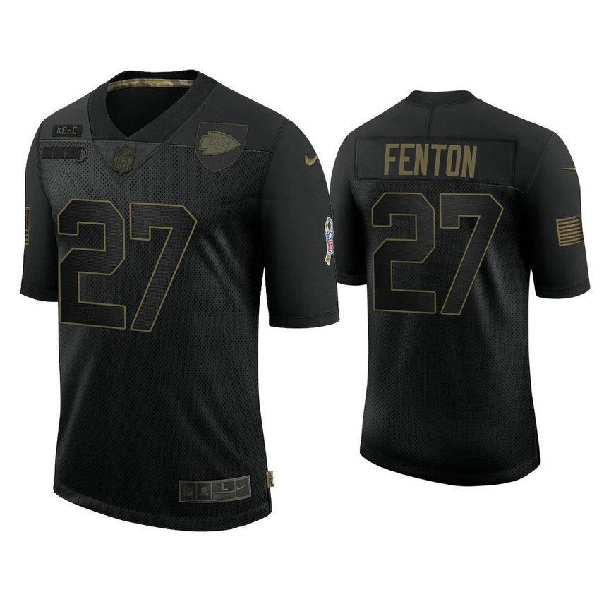 Kansas City Chiefs #27 Rashad Fenton Black 2020 Salute to Service Limited Jersey Kansas City Chiefs #27 Rashad Fenton Black 2020 Salute to Service Limited Jersey