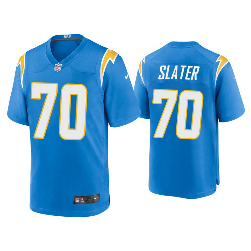 Los Angeles Chargers #70 Rashawn Slater Powder Blue 2021 NFL Draft Game Jersey Los Angeles Chargers #70 Rashawn Slater Powder Blue 2021 NFL Draft Game Jersey