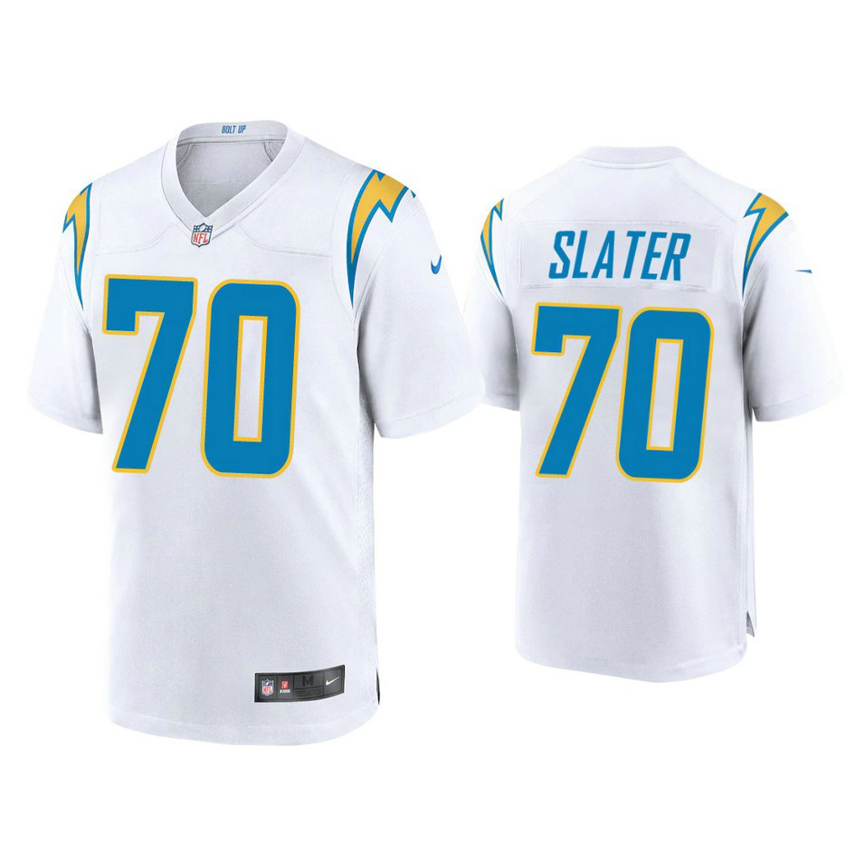 Los Angeles Chargers #70 Rashawn Slater White 2021 NFL Draft Game Jersey Los Angeles Chargers #70 Rashawn Slater White 2021 NFL Draft Game Jersey