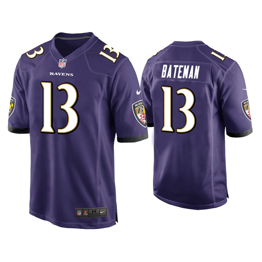 Baltimore Ravens #13 Rashod Bateman Purple 2021 NFL Draft Game Jersey Baltimore Ravens #13 Rashod Bateman Purple 2021 NFL Draft Game Jersey