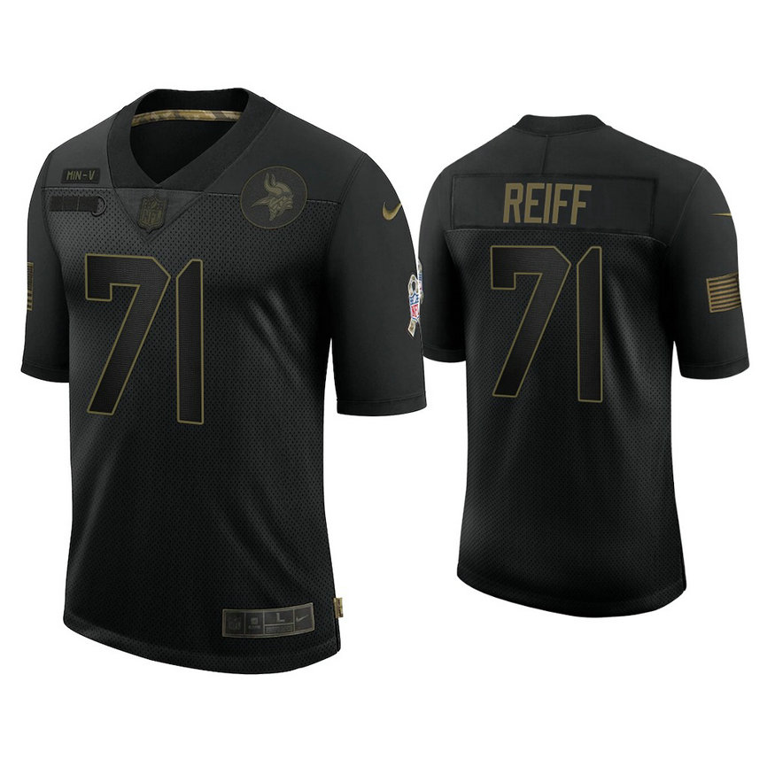 Minnesota Vikings #71 Riley Reiff Black 2020 Salute to Service Limited Jersey Minnesota Vikings #71 Riley Reiff Black 2020 Salute to Service Limited Jersey