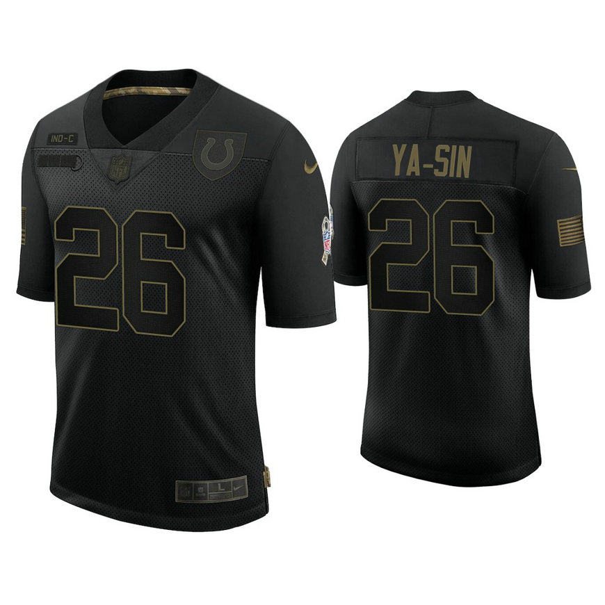 Indianapolis Colts #26 Rock Ya-Sin Black 2020 Salute to Service Limited Jersey