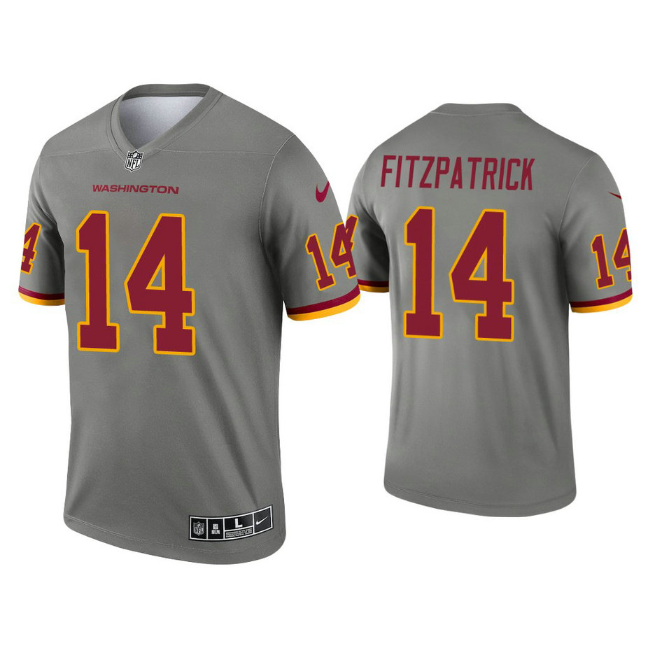 Washington Football Team #14 Ryan Fitzpatrick Steel Inverted Legend Jersey Washington Football Team #14 Ryan Fitzpatrick Steel Inverted Legend Jersey