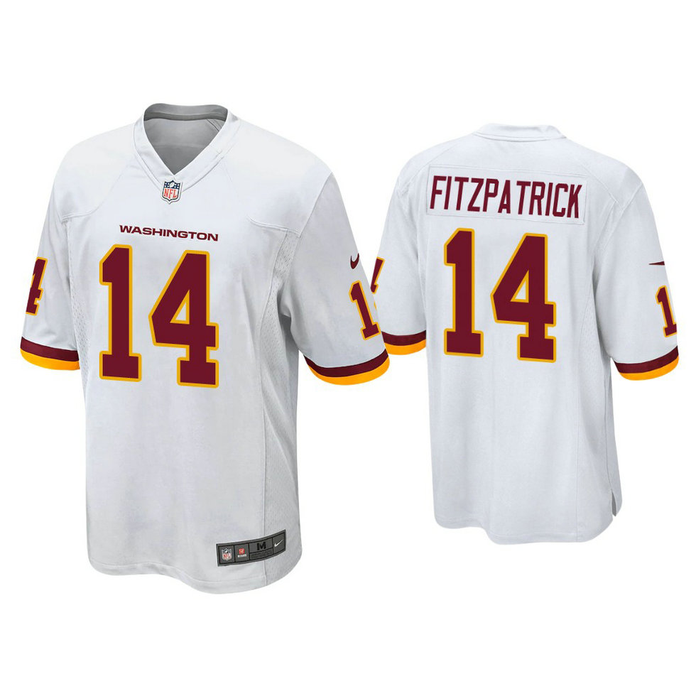 Washington Football Team #14 Ryan Fitzpatrick White Game Jersey