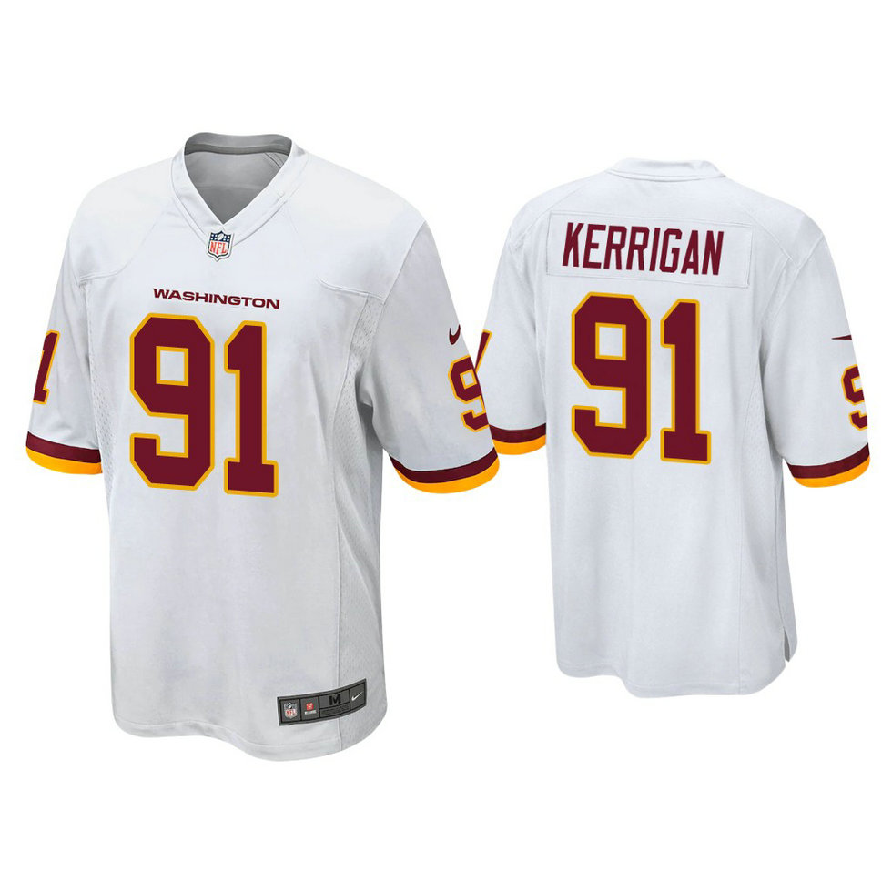 Washington Football Team #91 Ryan Kerrigan White Game Jersey