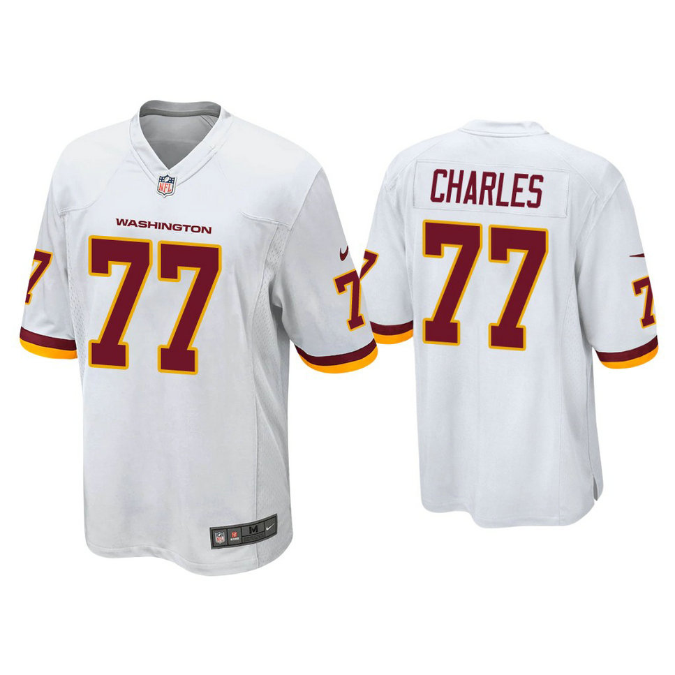 Washington Football Team #77 Saahdiq Charles White Game Jersey Washington Football Team #77 Saahdiq Charles White Game Jersey