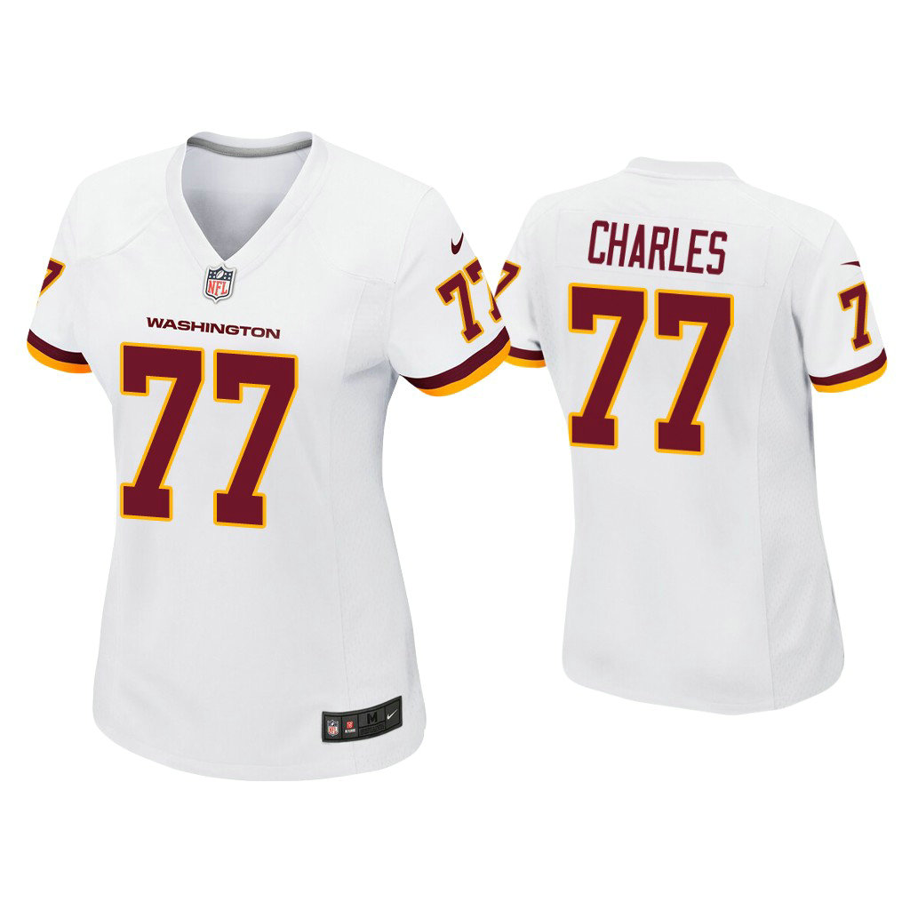 Women's Washington Football Team #77 Saahdiq Charles White Game Jersey Women's Washington Football Team #77 Saahdiq Charles White Game Jersey