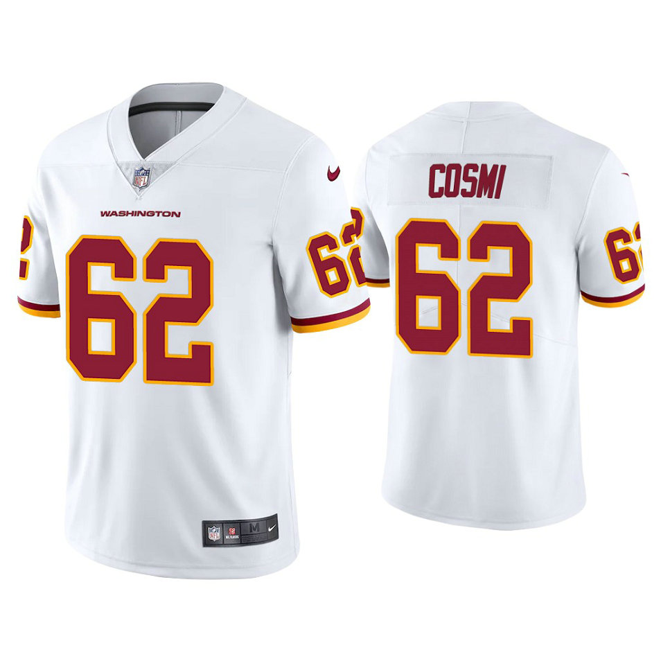 Washington Football Team #62 Samuel Cosmi White Vapor Limited Jersey Washington Football Team #62 Samuel Cosmi White Vapor Limited Jersey
