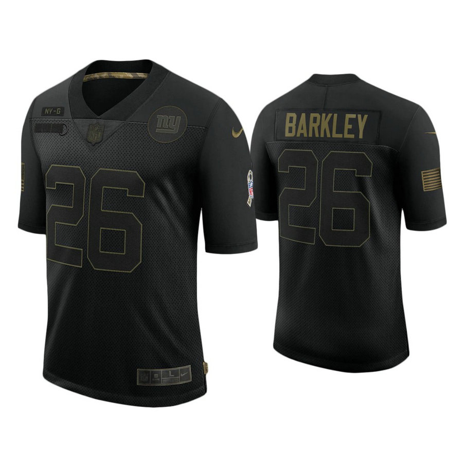 New York Giants #26 Saquon Barkley Black 2020 Salute to Service Limited Jersey New York Giants #26 Saquon Barkley Black 2020 Salute to Service Limited Jersey