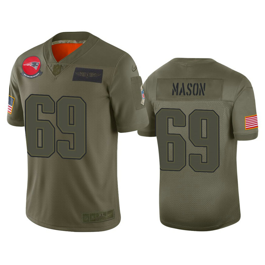 New England Patriots #69 Shaq Mason Camo 2019 Salute to Service Limited Jersey